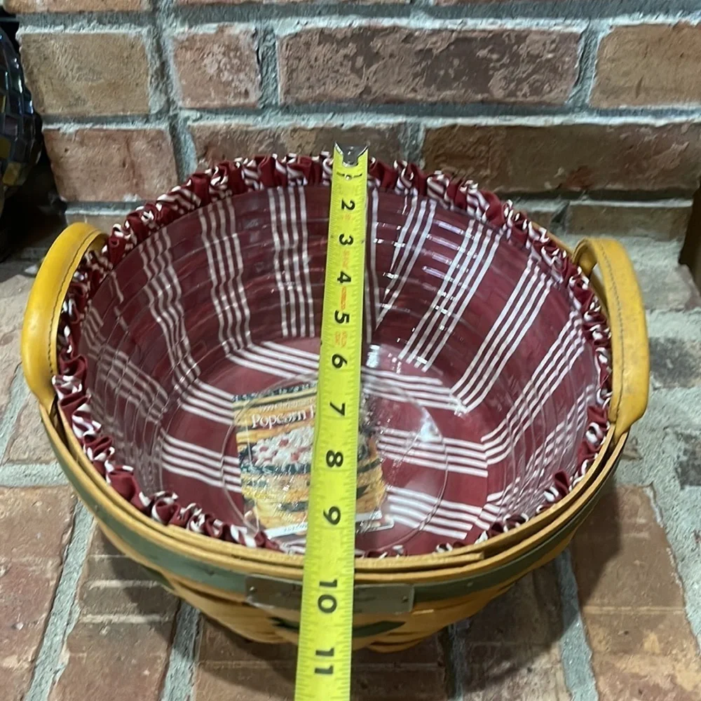 Vtg Longaberger 1999 Christmas Collection Popcorn Basket